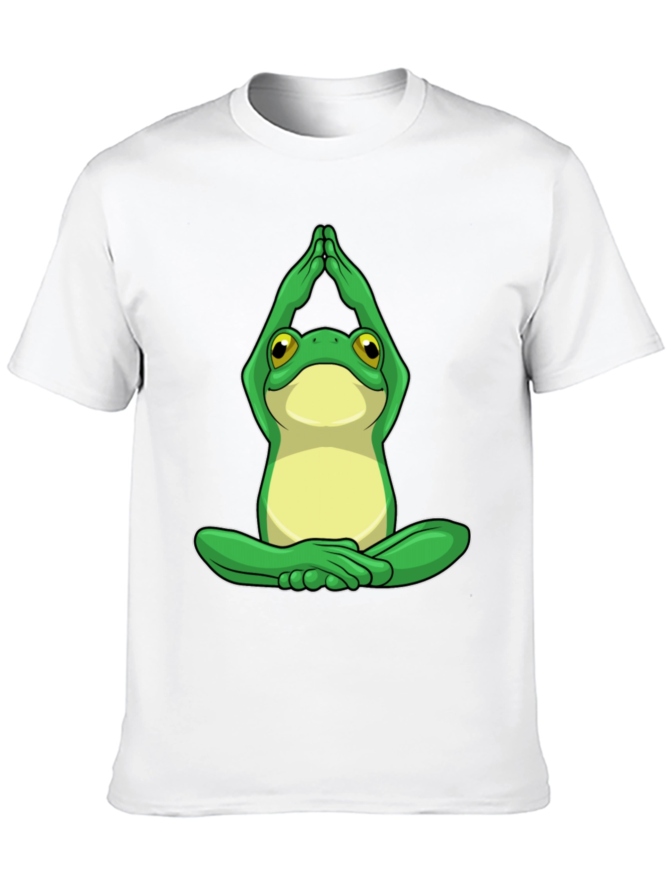 Yoga Frog Graphic Tee - Black Cotton Comfort