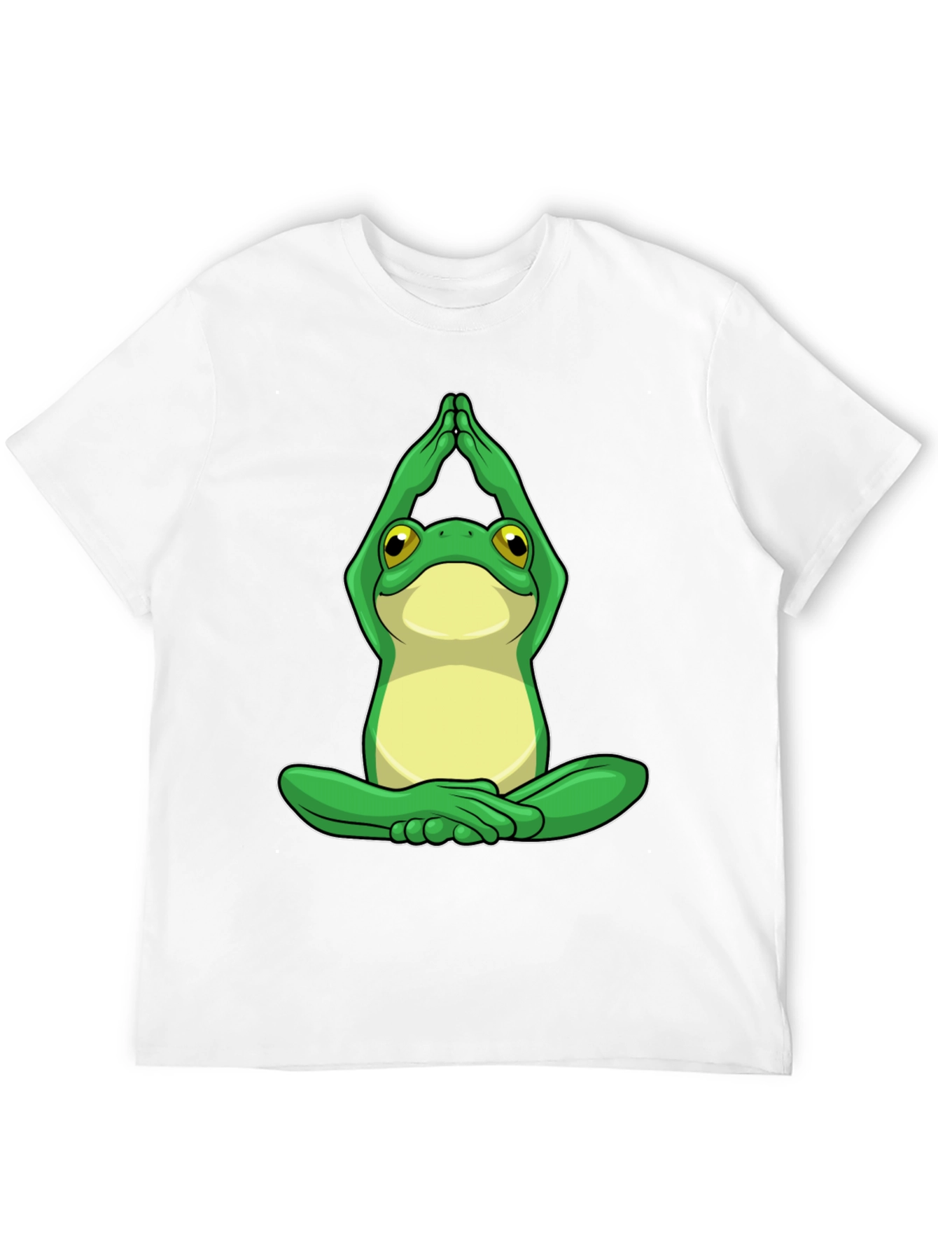 Yoga Frog Graphic Tee - Black Cotton Comfort