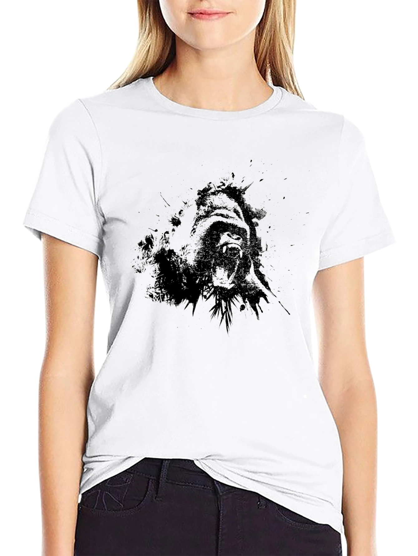 Graphic Gorilla Black T-Shirt - Mens Casual Wear