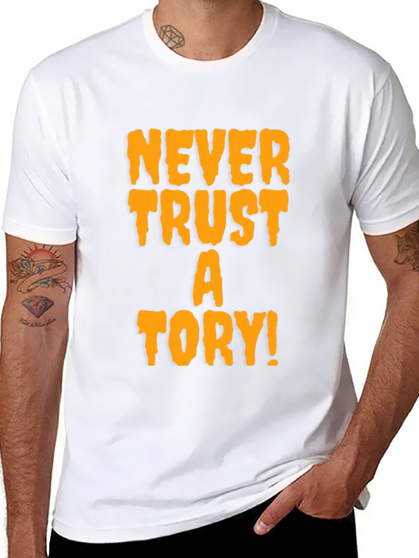 Never Trust a Tory Black T-Shirt