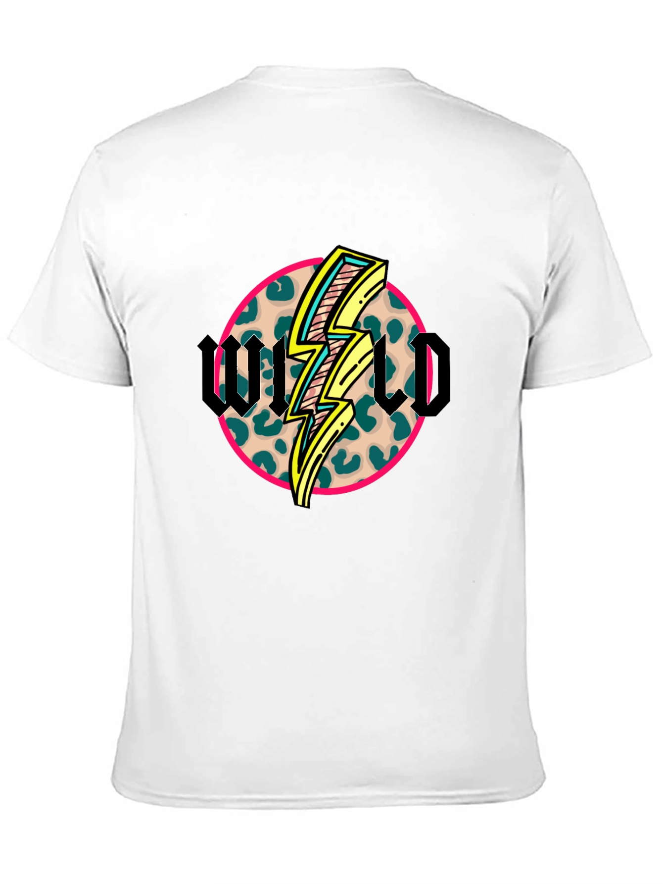 Wild Graphic Tee - Leopard Print Lightning Bolt