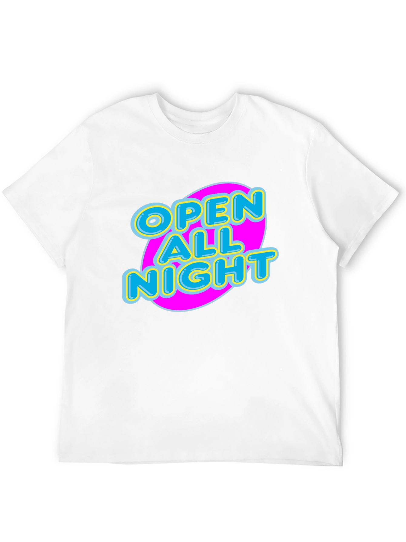 Open All Night Graphic Tee - Black