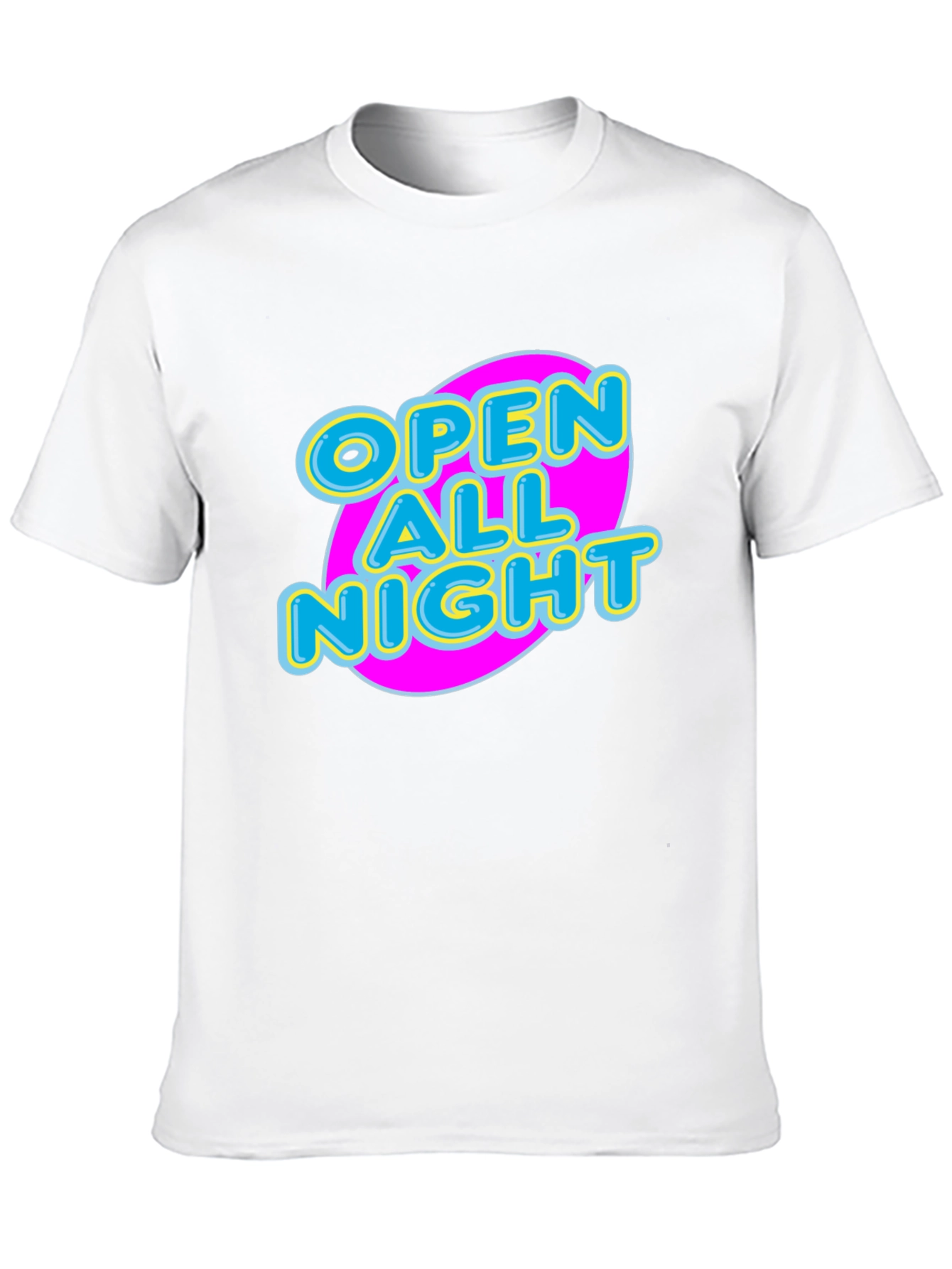Open All Night Graphic Tee - Black