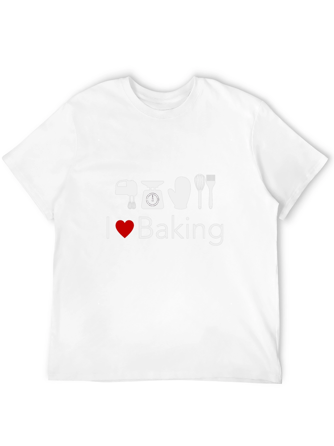 I Love Baking T-Shirt - Black Cotton Blend