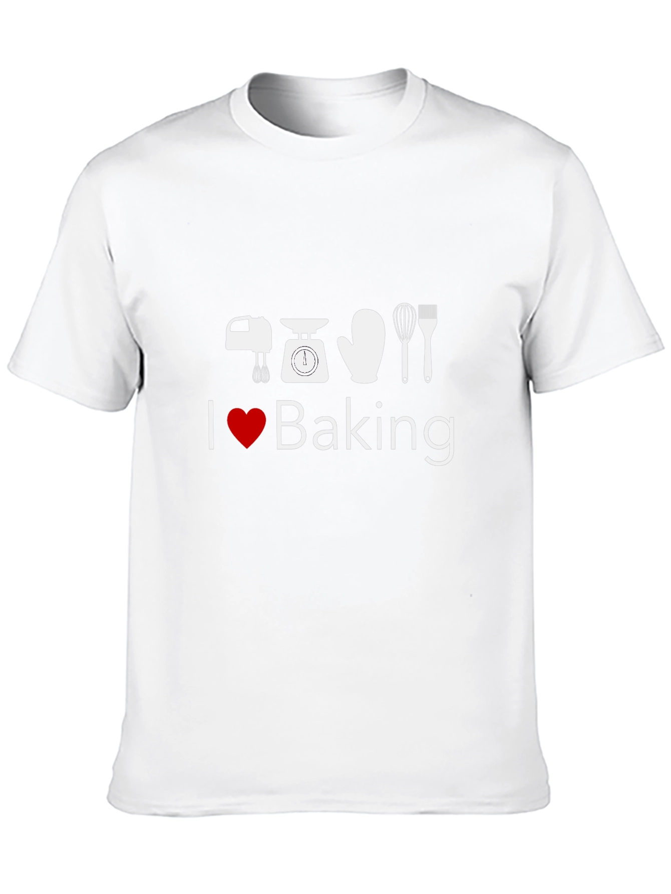 I Love Baking T-Shirt - Black Cotton Blend