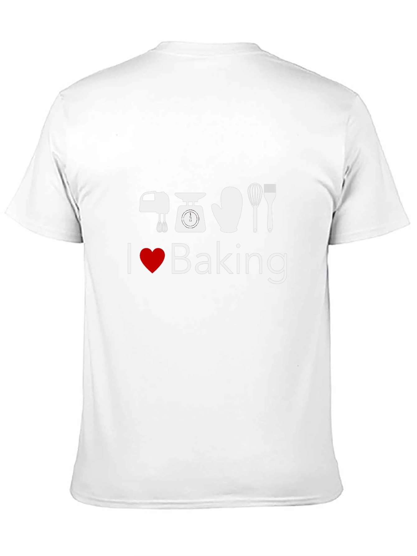 I Love Baking T-Shirt - Black Cotton Blend