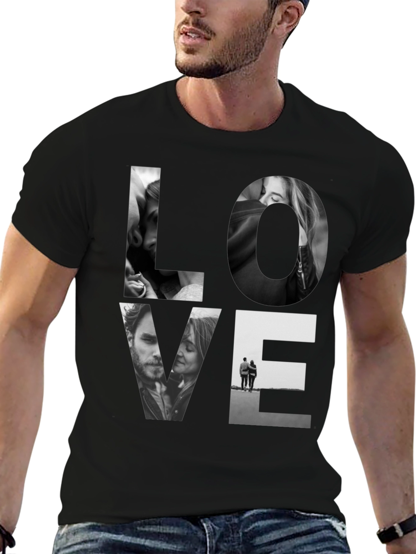 Love Graphic Black Tee Shirt