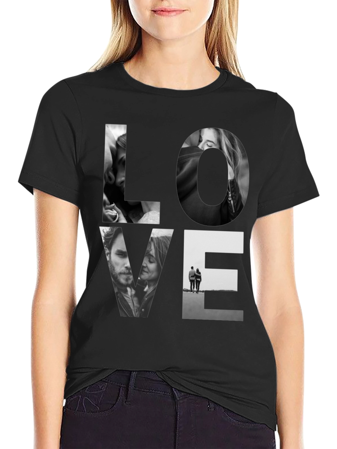 Love Graphic Black Tee Shirt