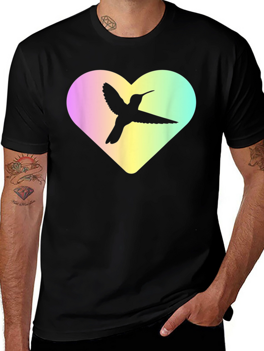 Hummingbird Heart Graphic Tee - Unisex