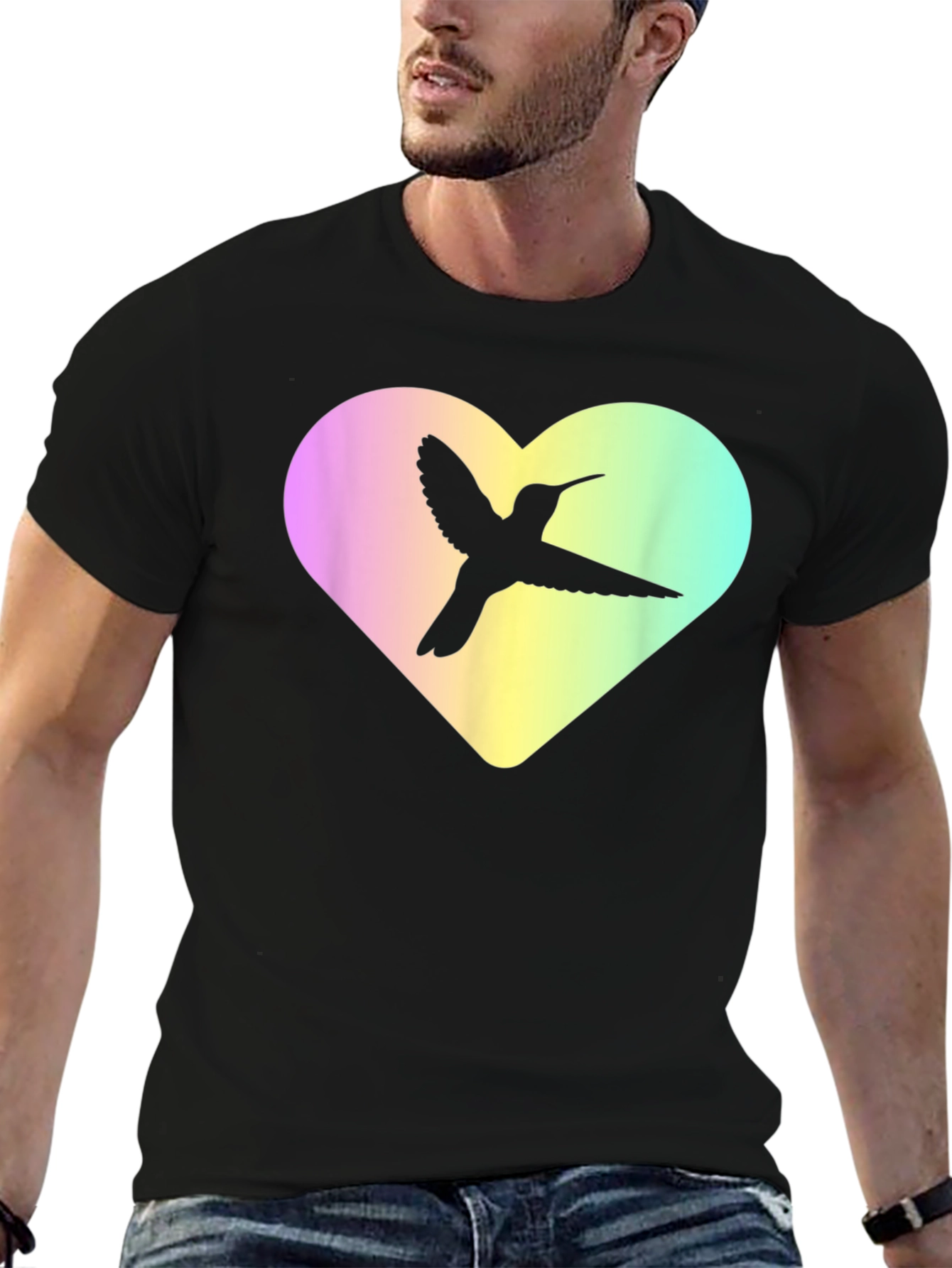 Hummingbird Heart Graphic Tee - Unisex