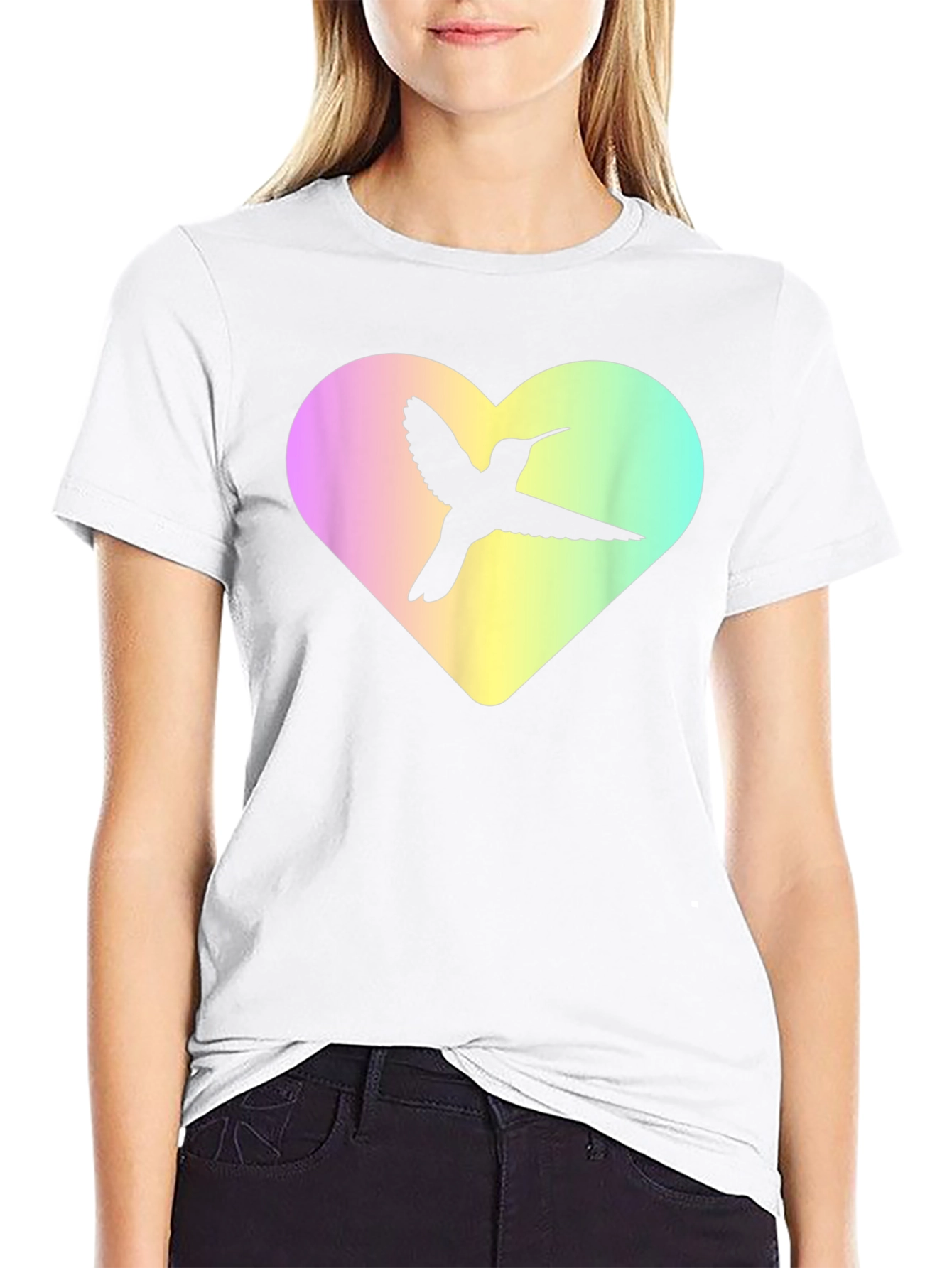 Hummingbird Heart Graphic Tee - Unisex