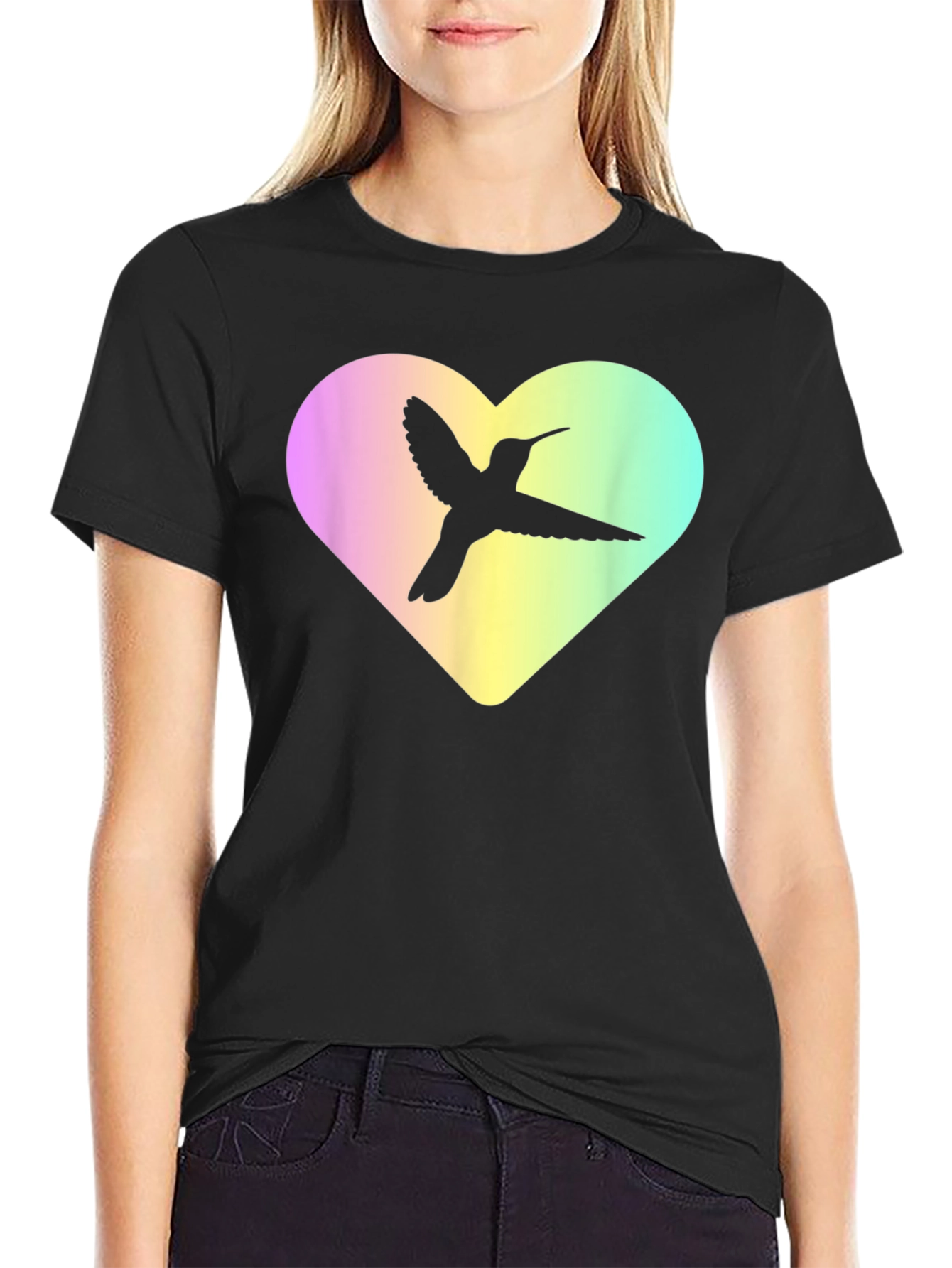 Hummingbird Heart Graphic Tee - Unisex