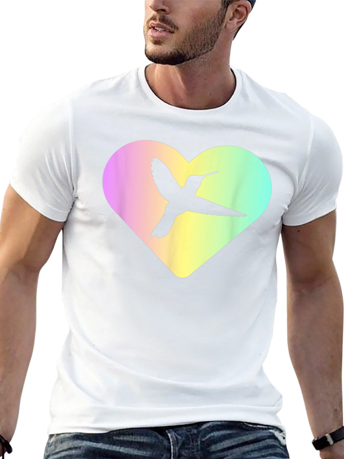 Hummingbird Heart Graphic Tee - Unisex