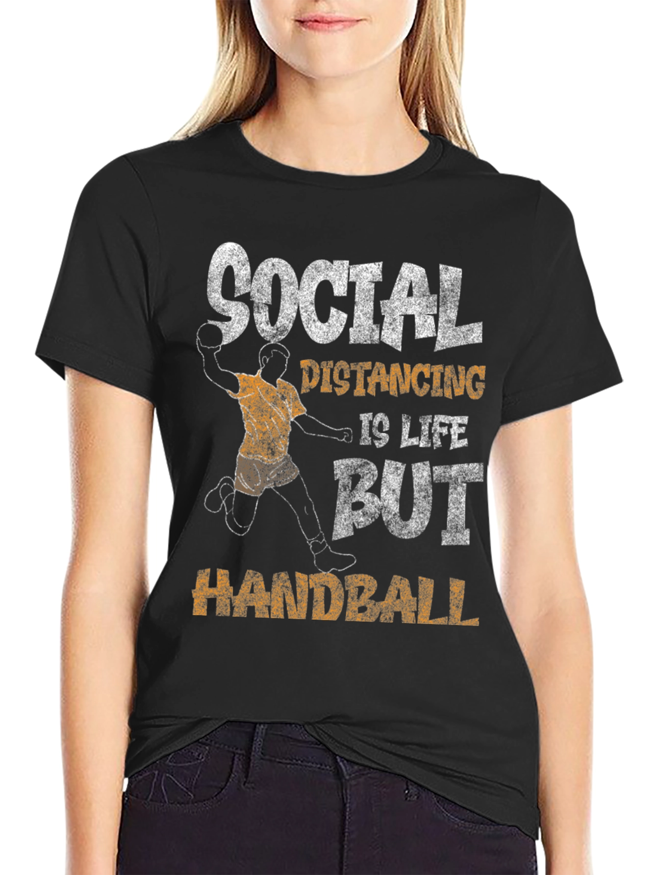 Social Distancing But Handball Graphic Tee