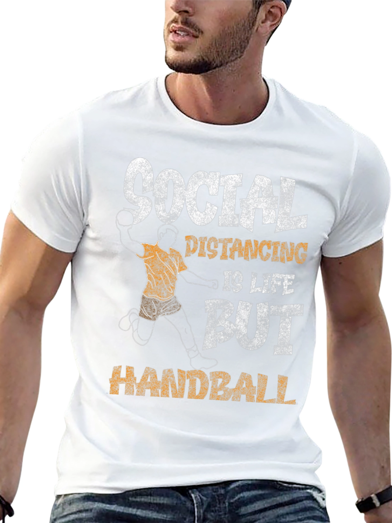 Social Distancing But Handball Graphic Tee