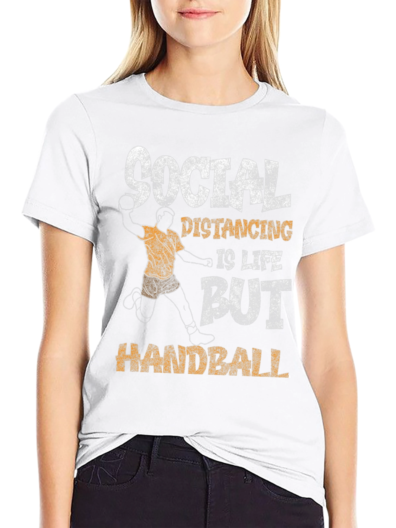 Social Distancing But Handball Graphic Tee
