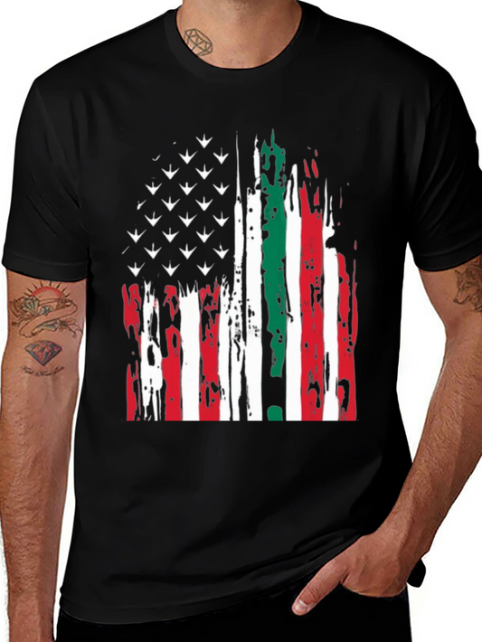 USA Mexico Flag Graphic Tee