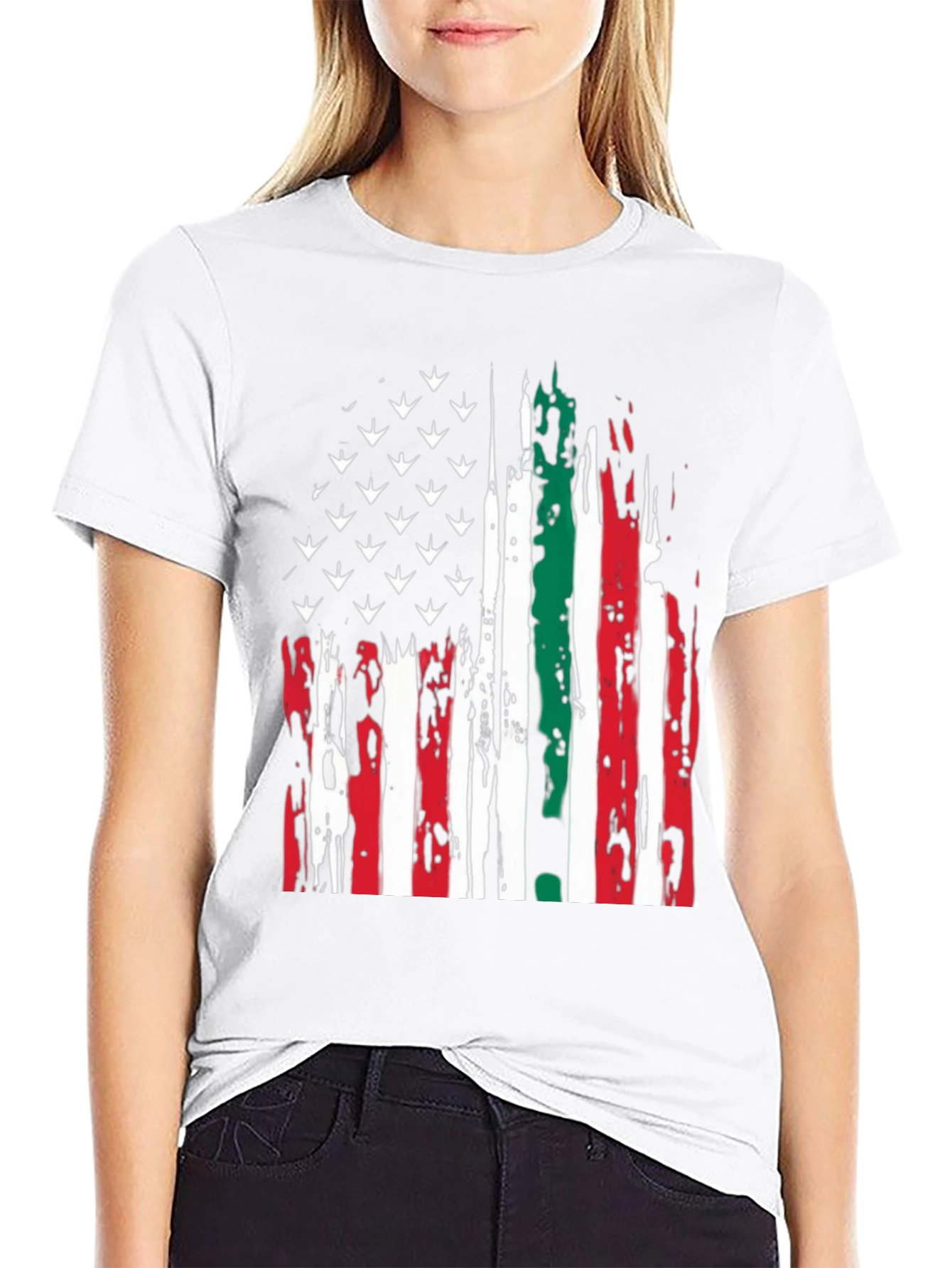 USA Mexico Flag Graphic Tee