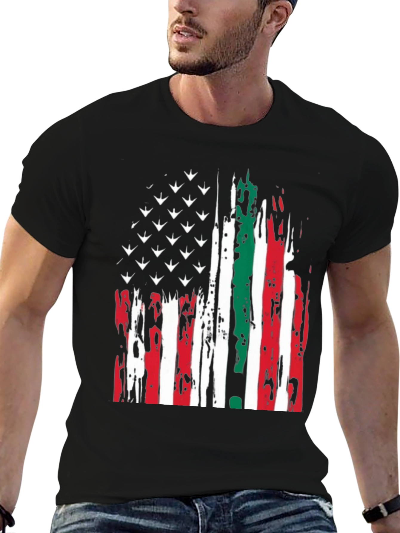 USA Mexico Flag Graphic Tee