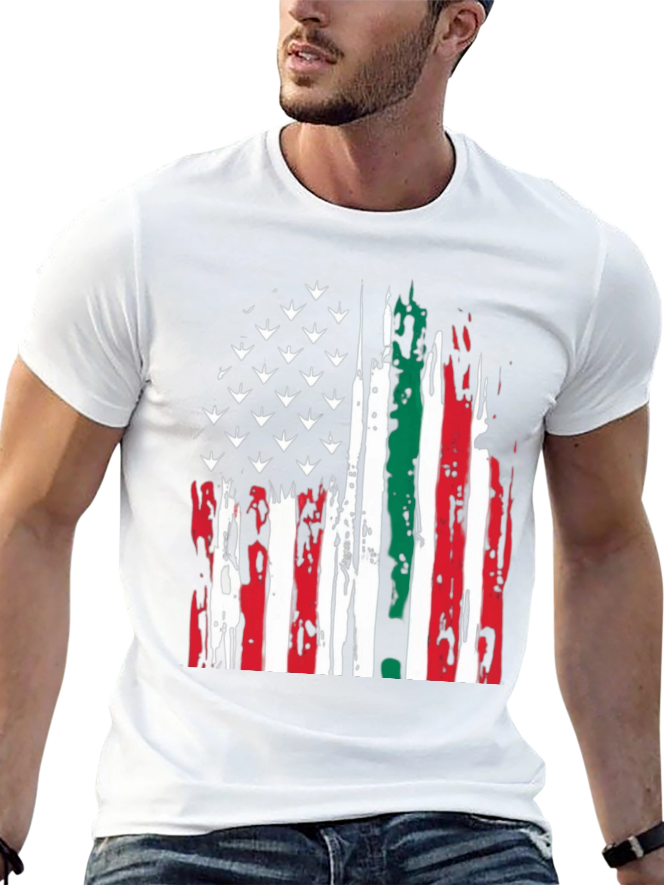 USA Mexico Flag Graphic Tee