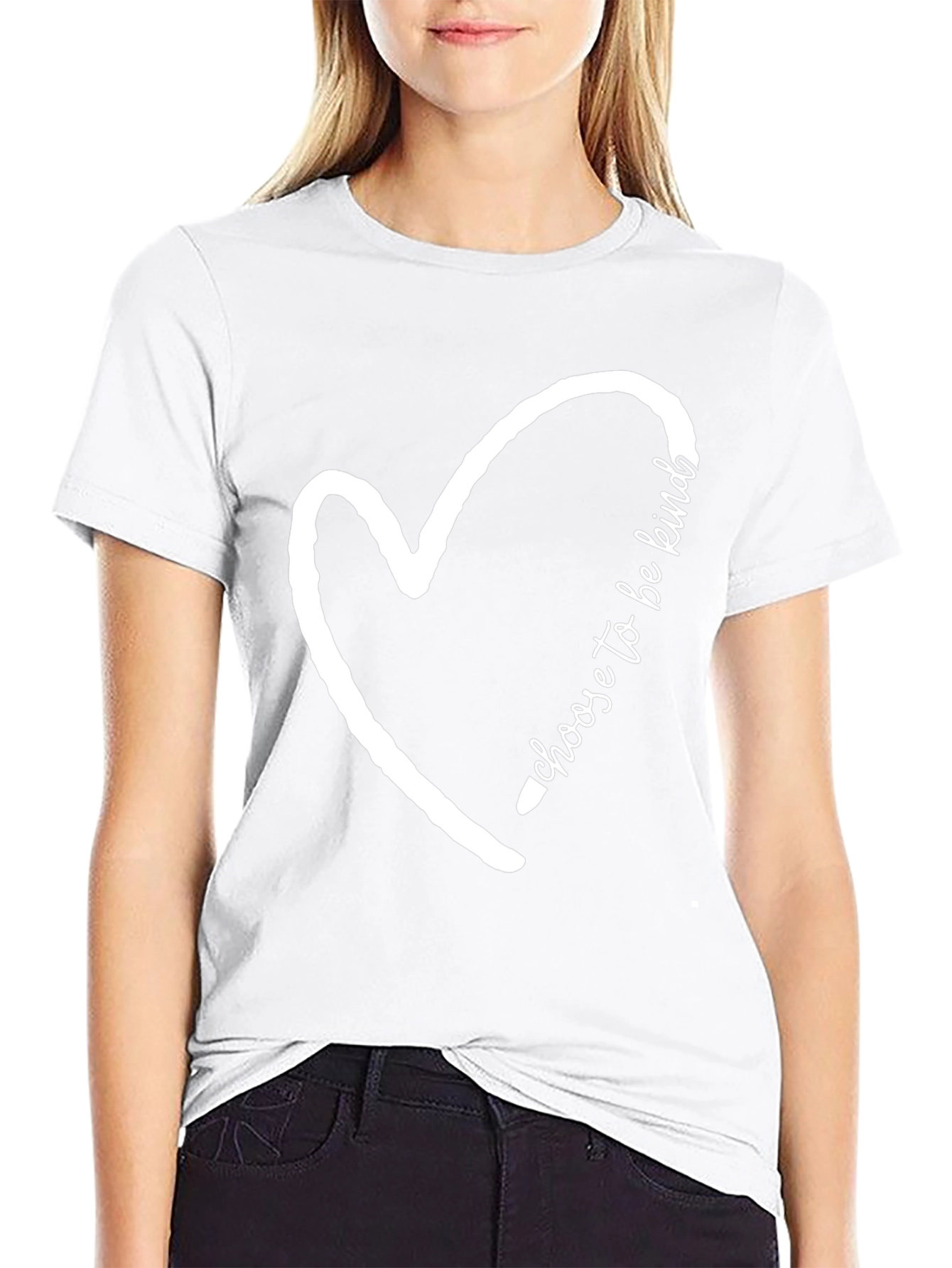 Choose to be Kind Heart T-Shirt - Black