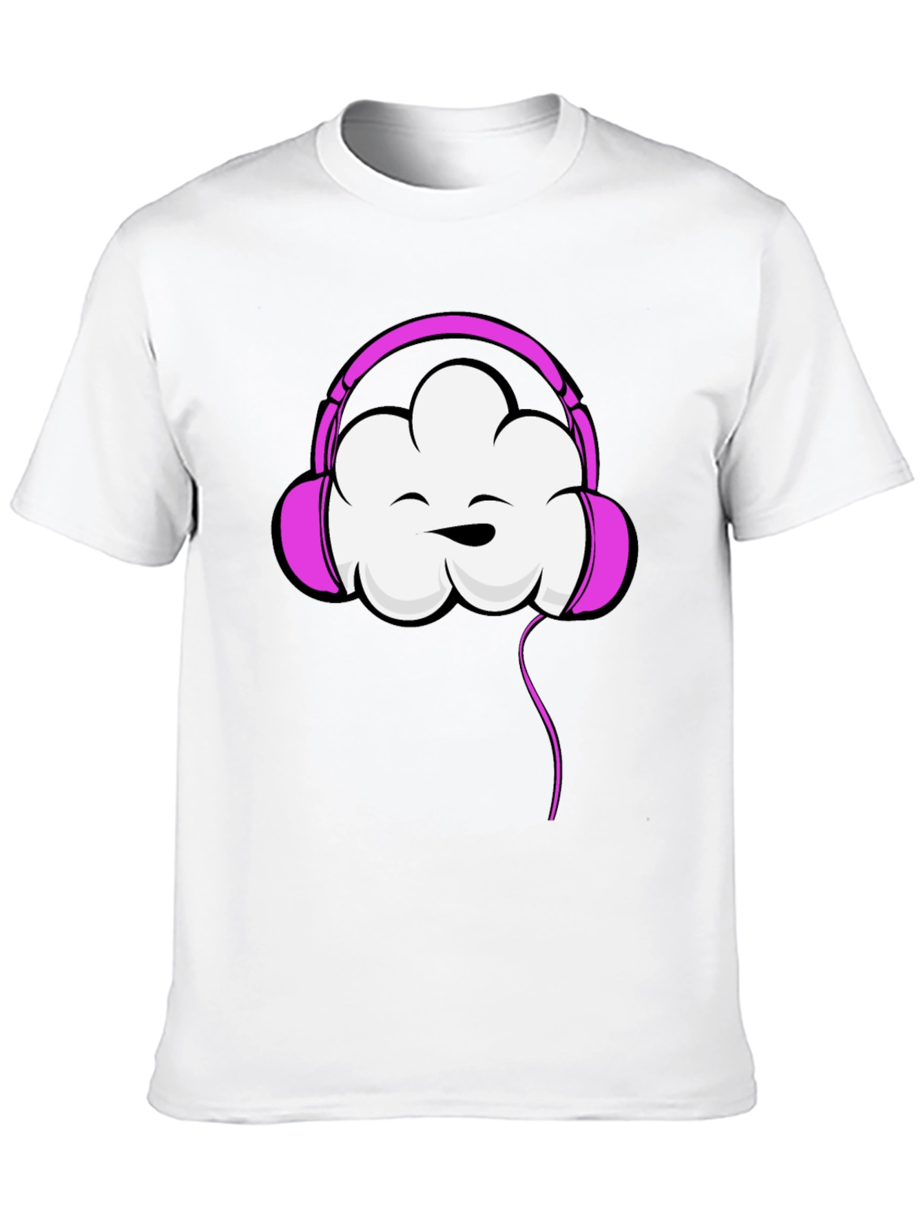 Cloud Headphones Graphic Tee - Trendy Comfort