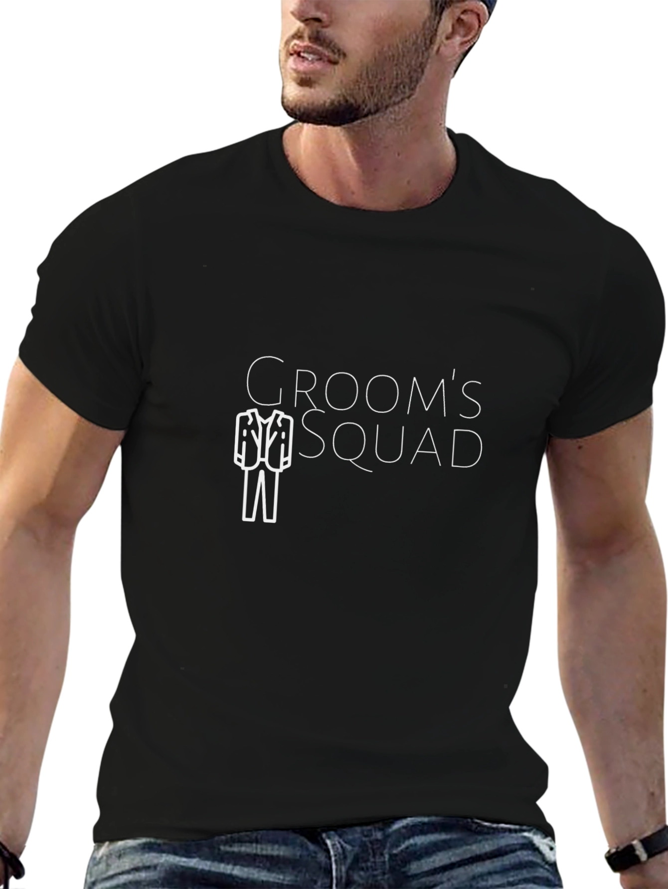 Grooms Squad Crewneck T-Shirt