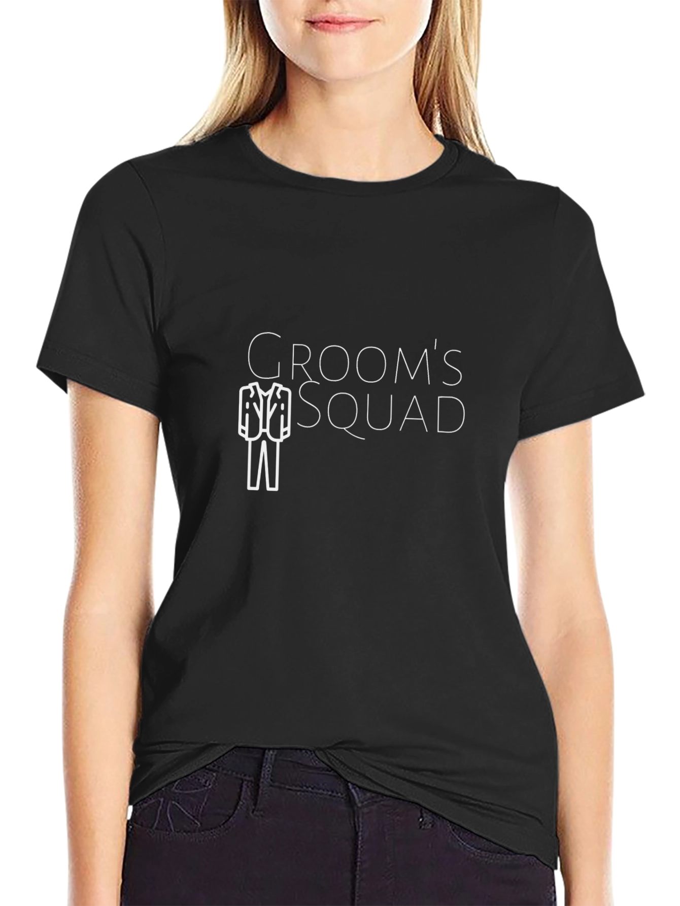 Grooms Squad Crewneck T-Shirt