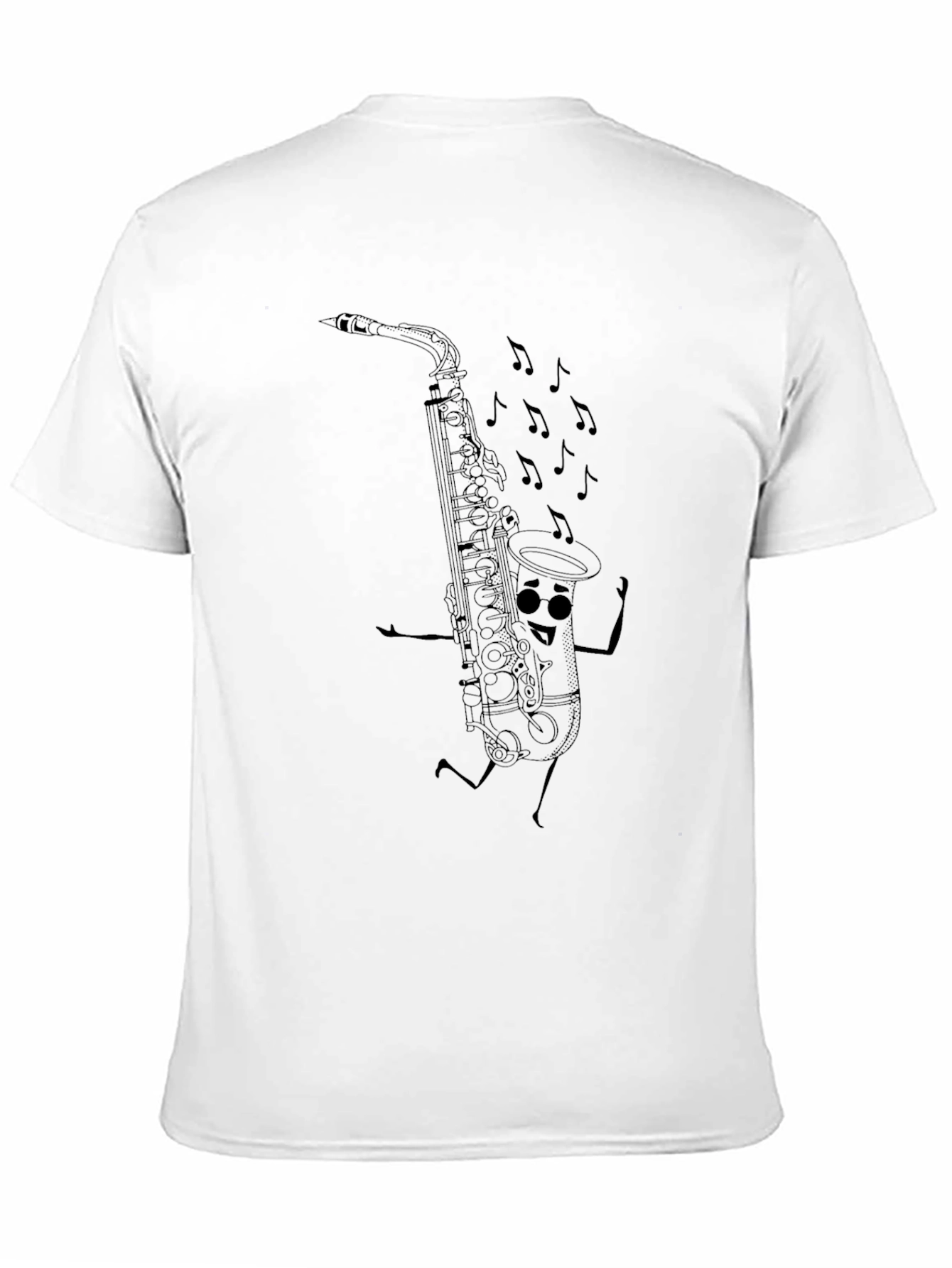 Saxophone Character T-Shirt - Music Lovers Tee
