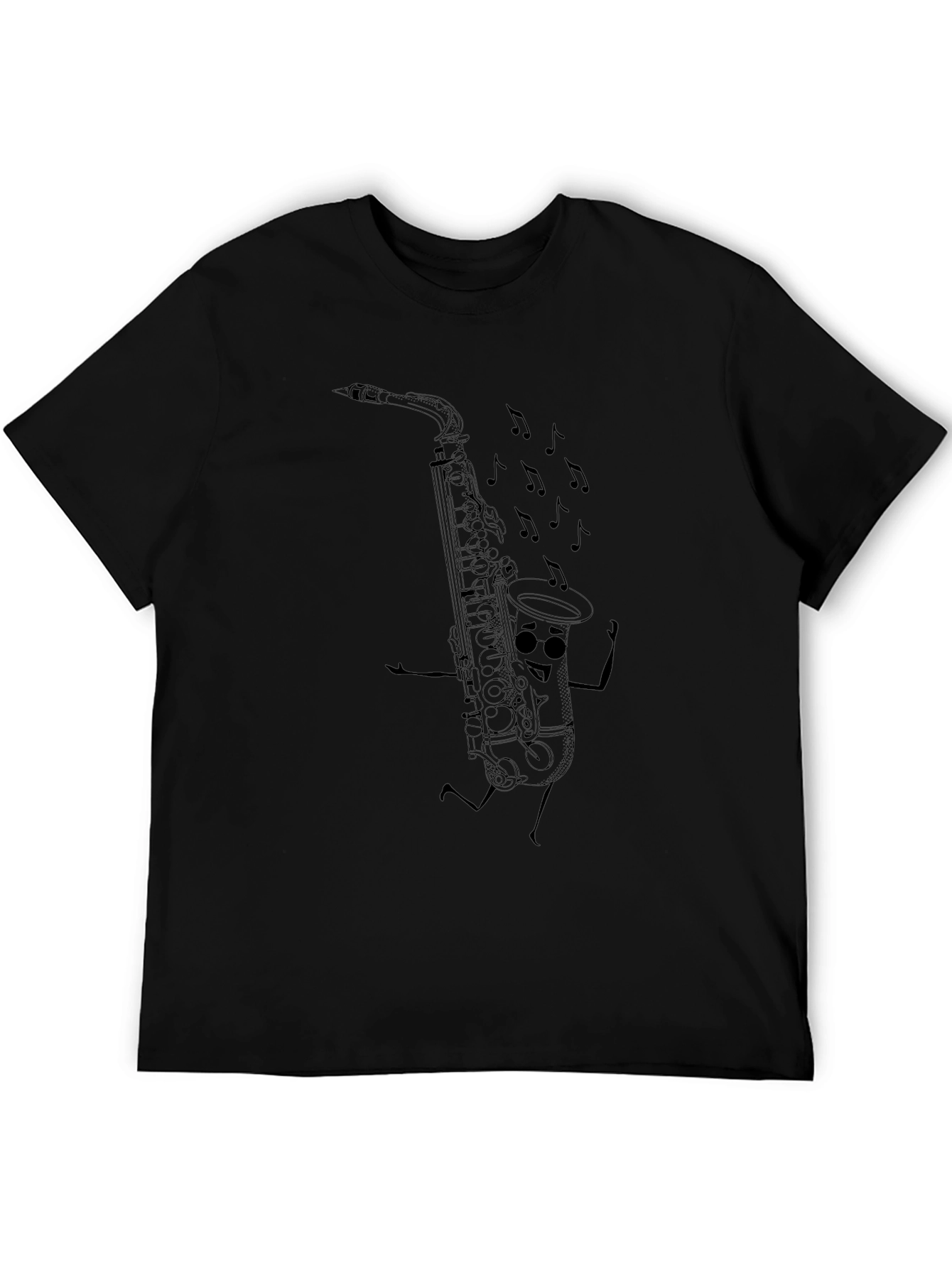 Saxophone Character T-Shirt - Music Lovers Tee