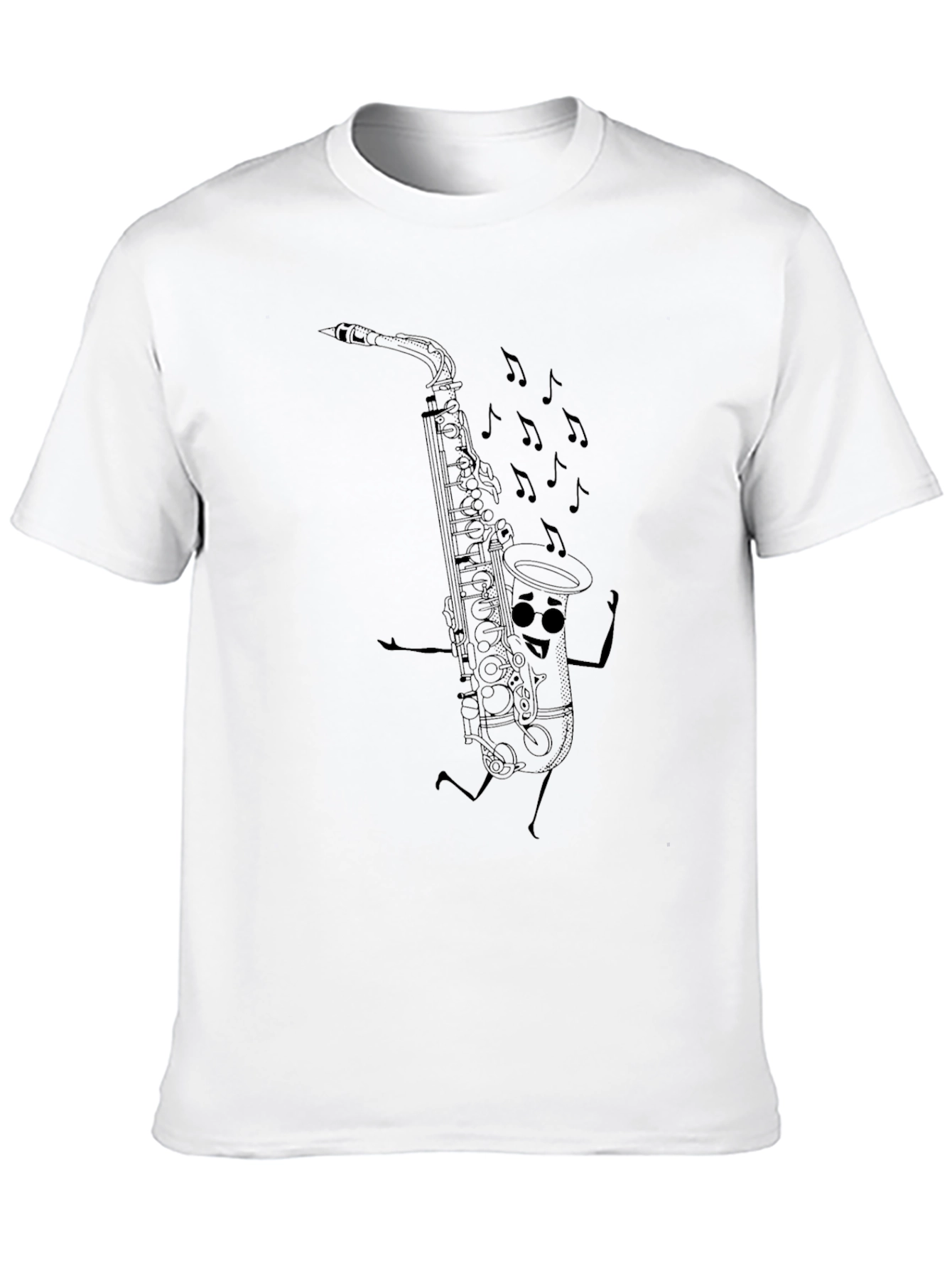 Saxophone Character T-Shirt - Music Lovers Tee