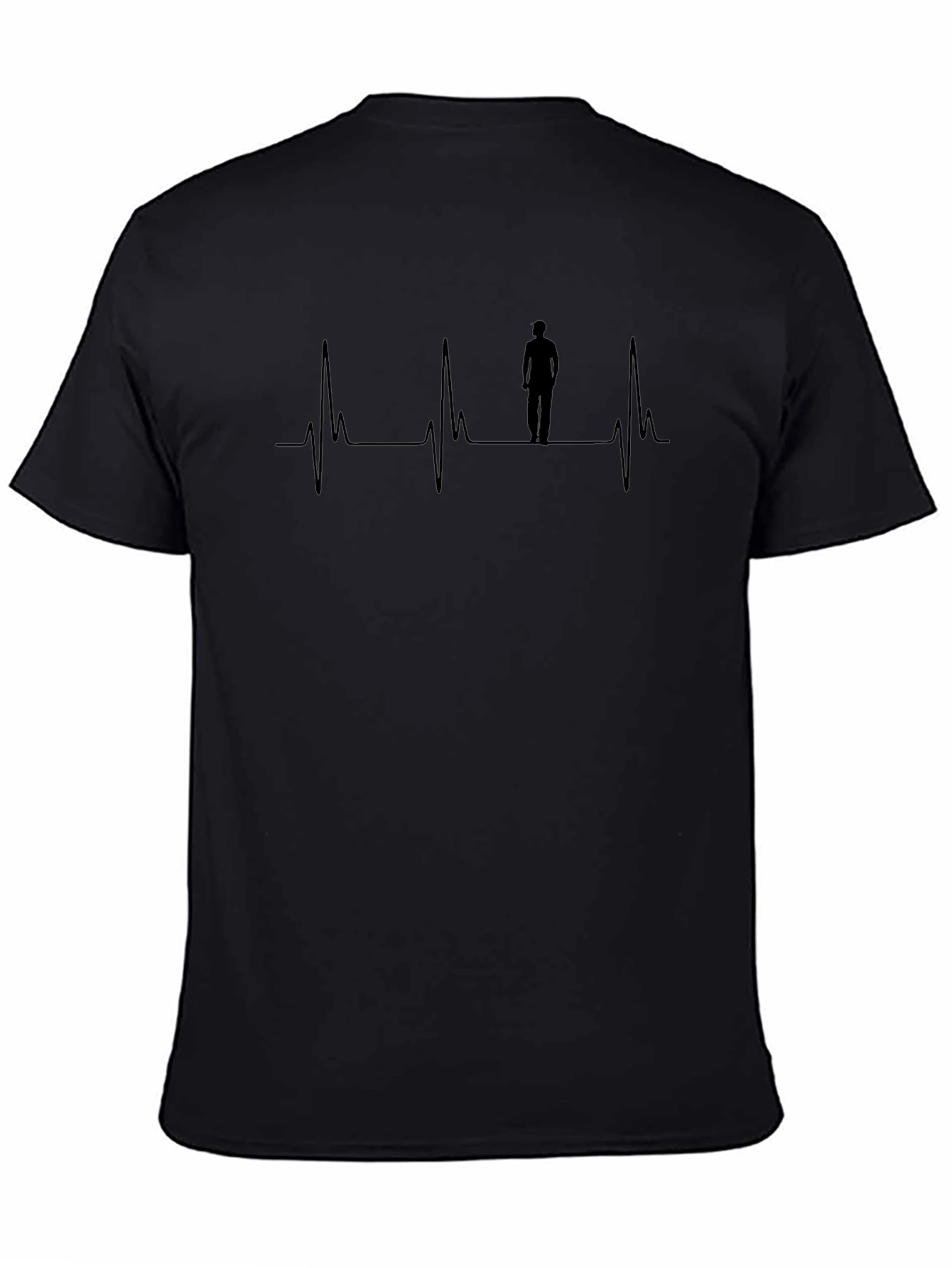 Heartbeat Walker Graphic Tee - Black