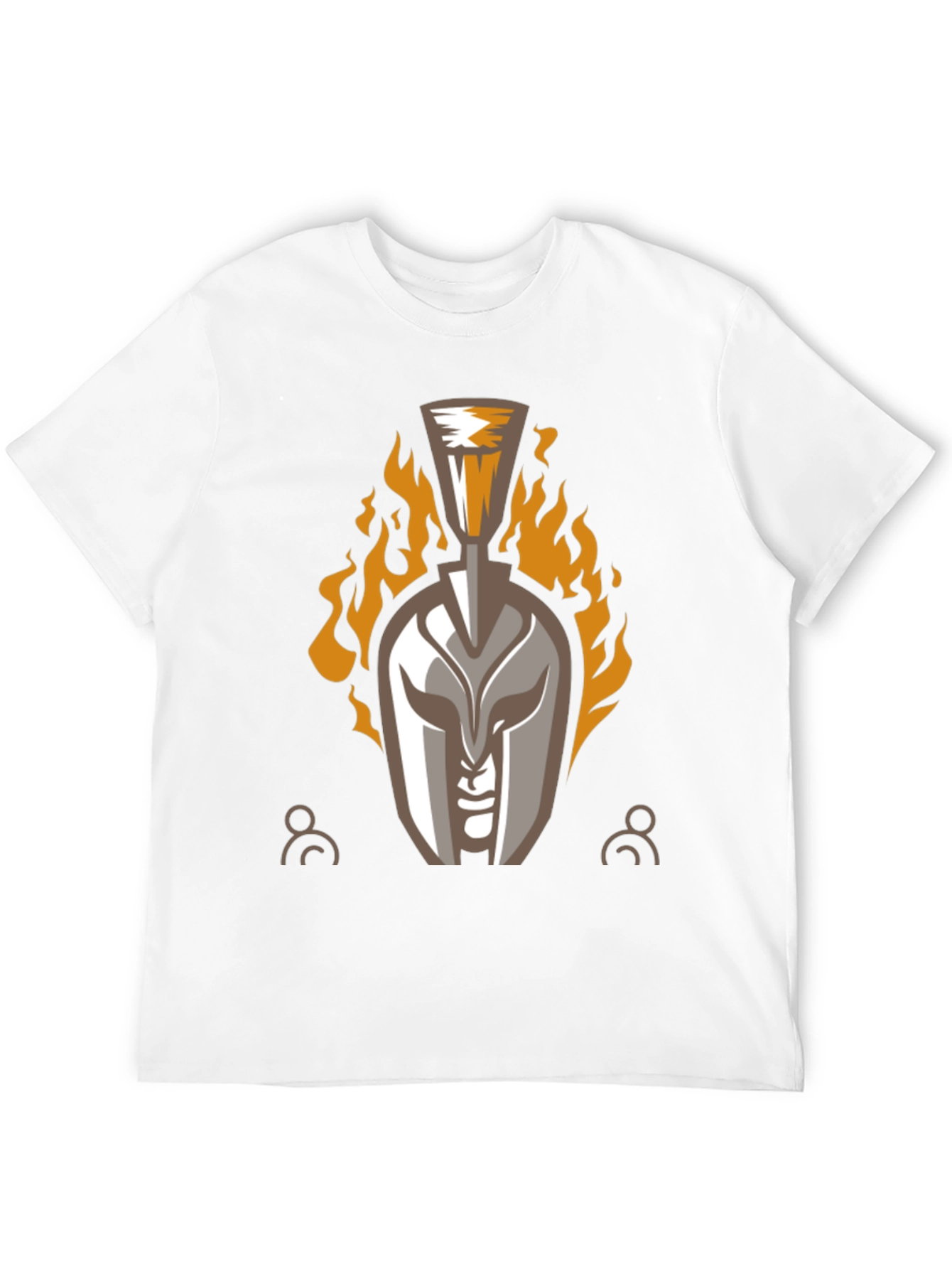 Spartan Helmet T-Shirt - Fiery Warrior Design