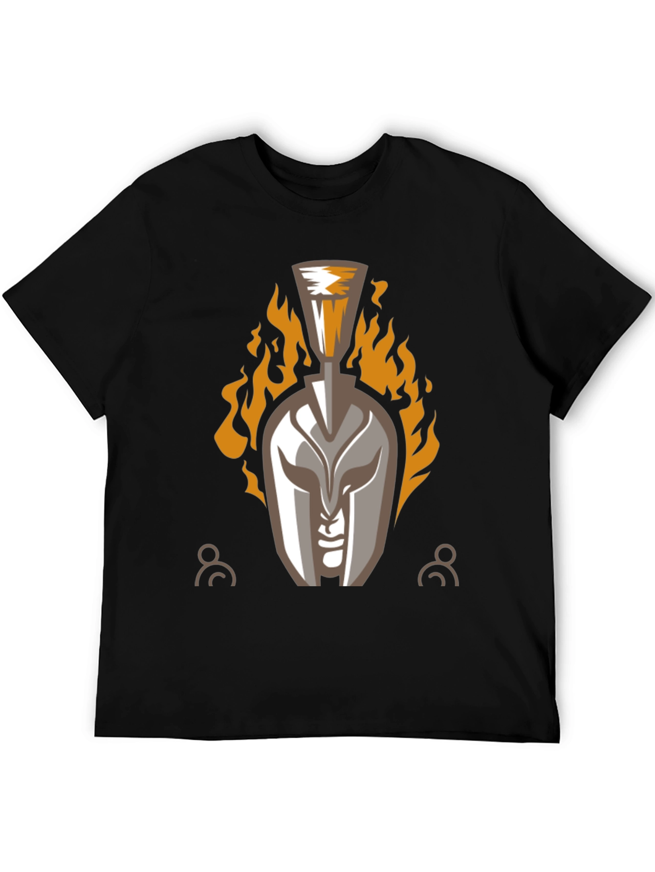 Spartan Helmet T-Shirt - Fiery Warrior Design
