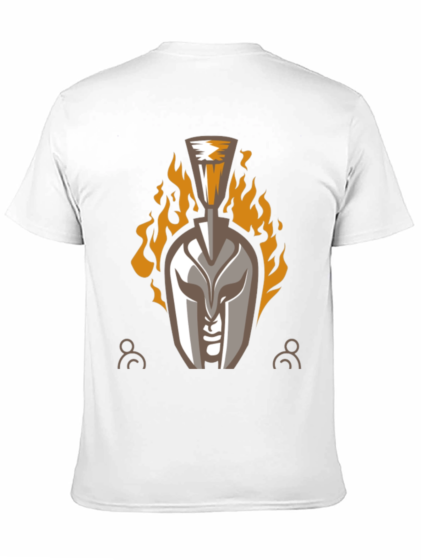Spartan Helmet T-Shirt - Fiery Warrior Design