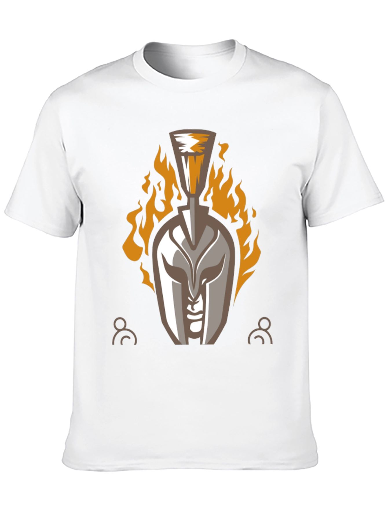 Spartan Helmet T-Shirt - Fiery Warrior Design