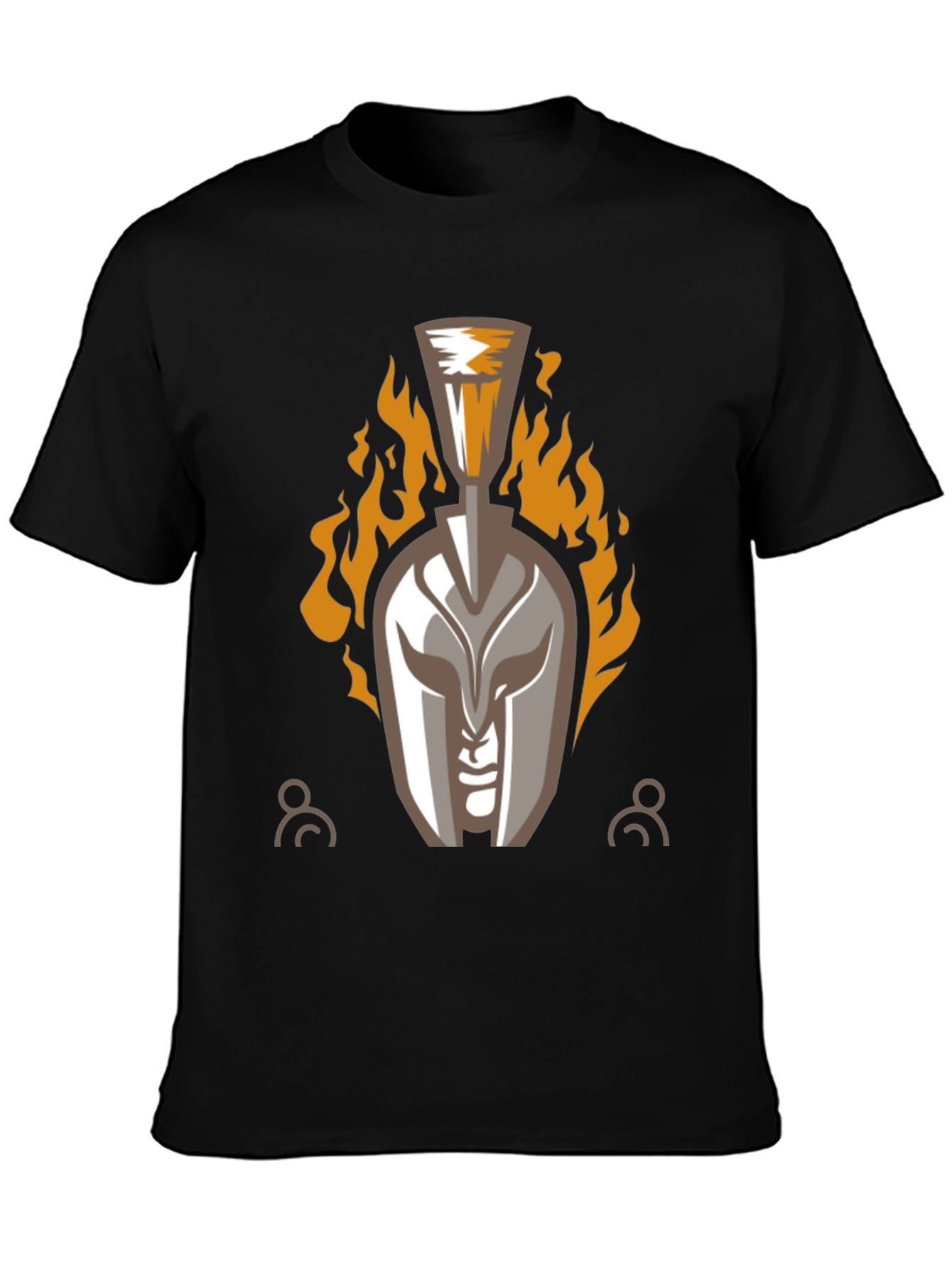 Spartan Helmet T-Shirt - Fiery Warrior Design