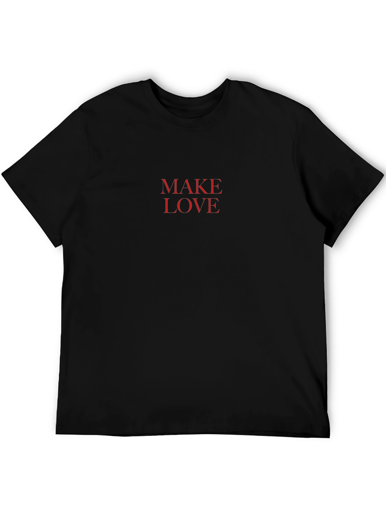 Make Love Graphic Tee - Stylish Black T-Shirt