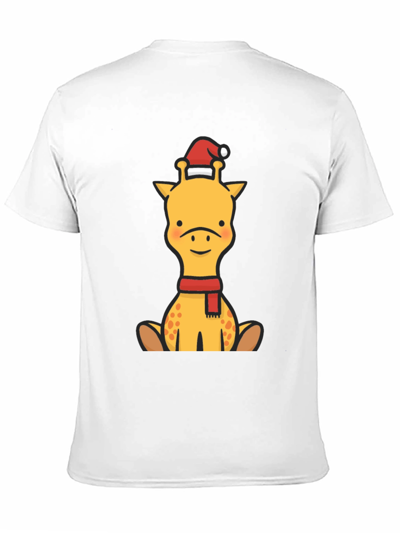Festive Giraffe Graphic Tee - Holiday Cheer!