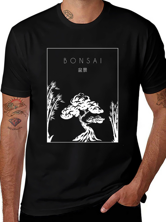 Bonsai Tree Graphic Tee - Asian Inspired Design