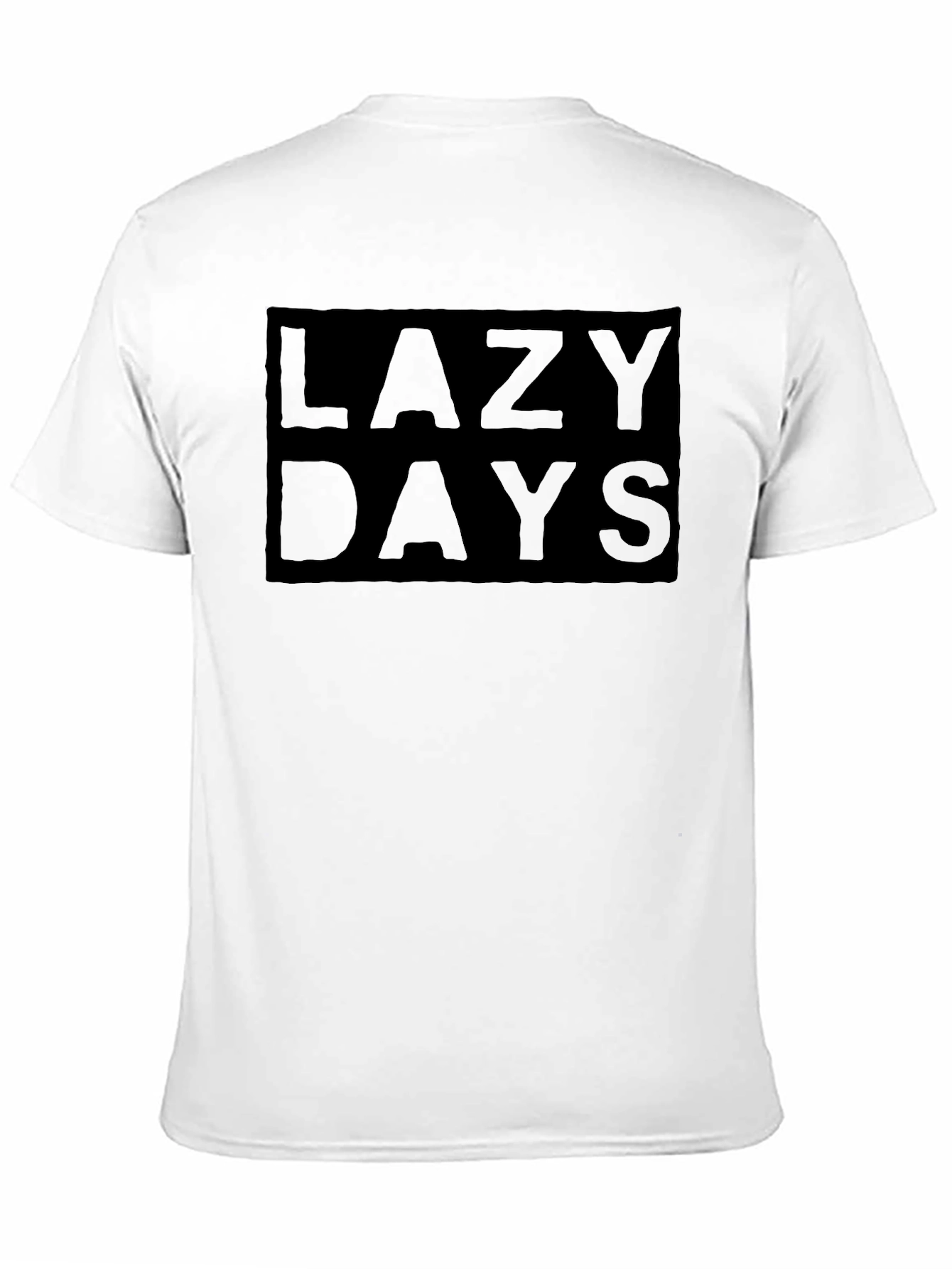 Lazy Days Black Graphic Tee - Casual Comfort