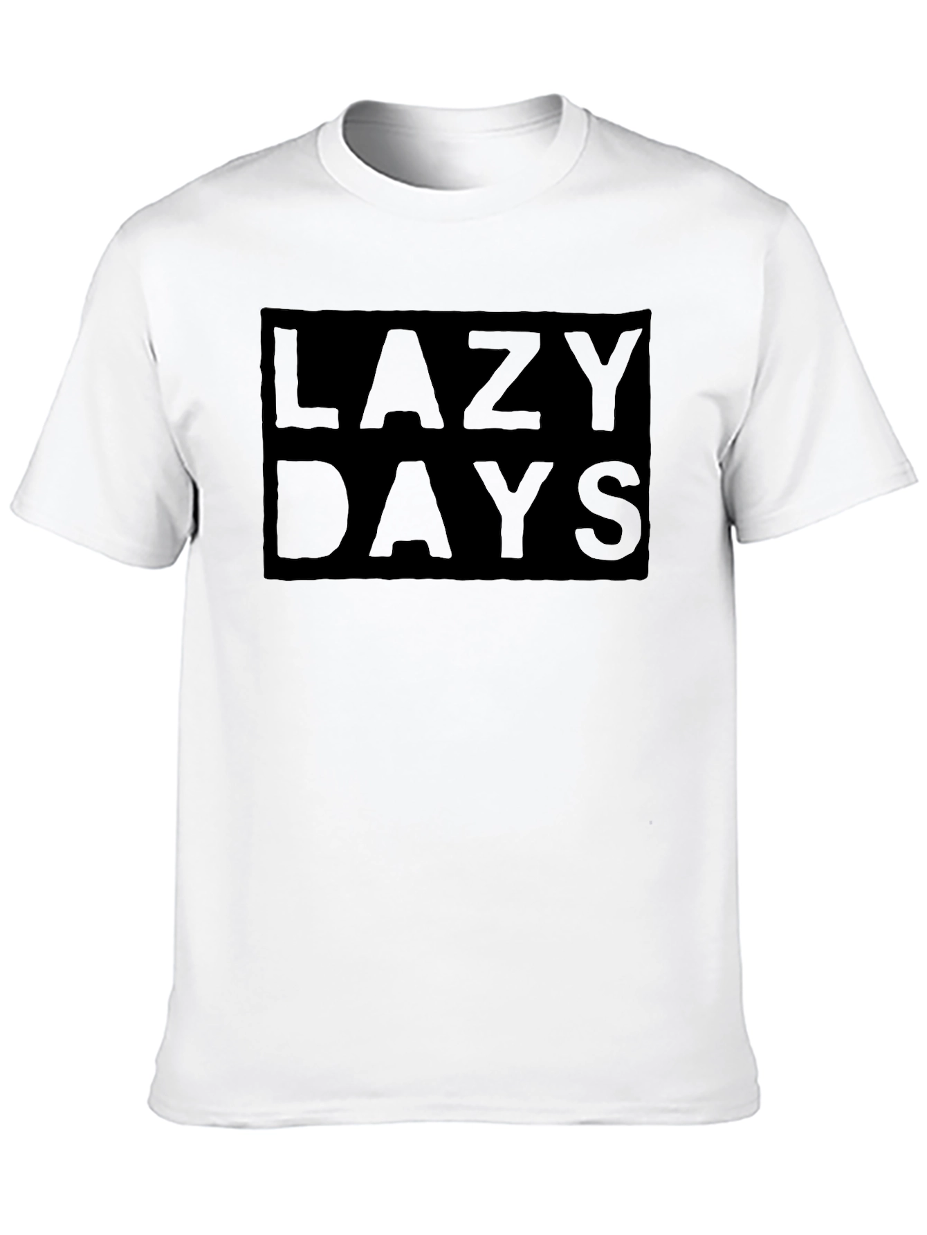 Lazy Days Black Graphic Tee - Casual Comfort