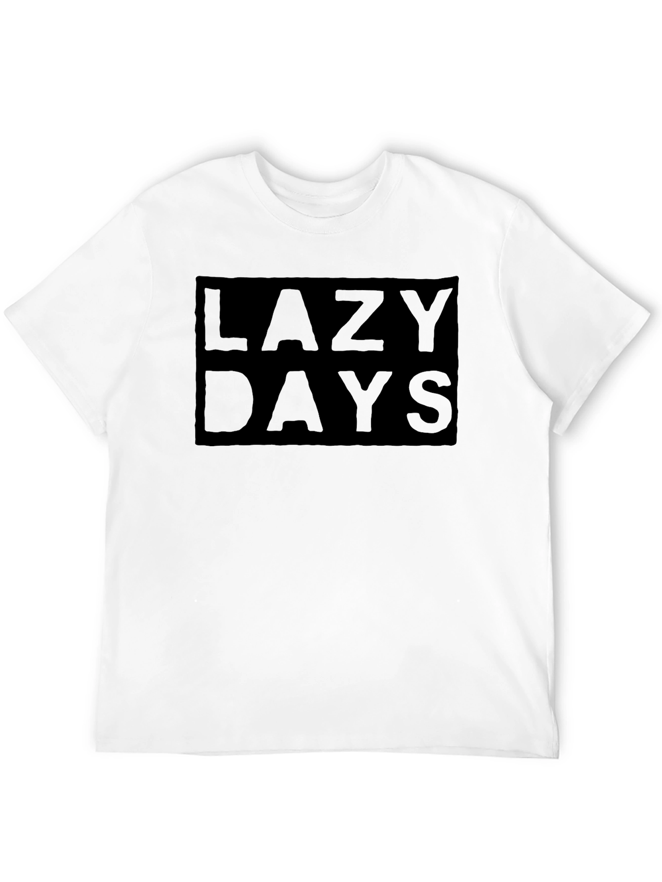 Lazy Days Black Graphic Tee - Casual Comfort