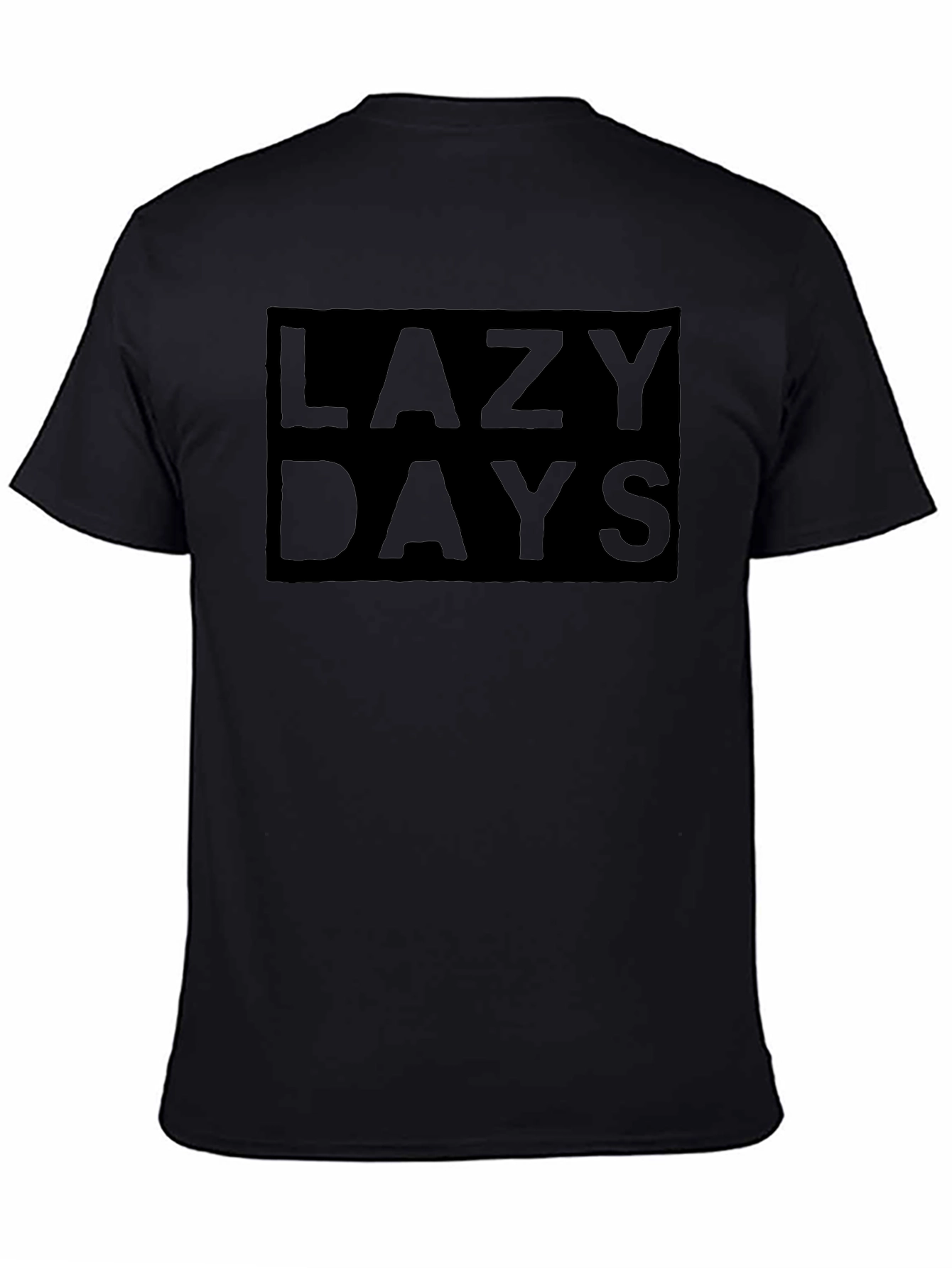 Lazy Days Black Graphic Tee - Casual Comfort