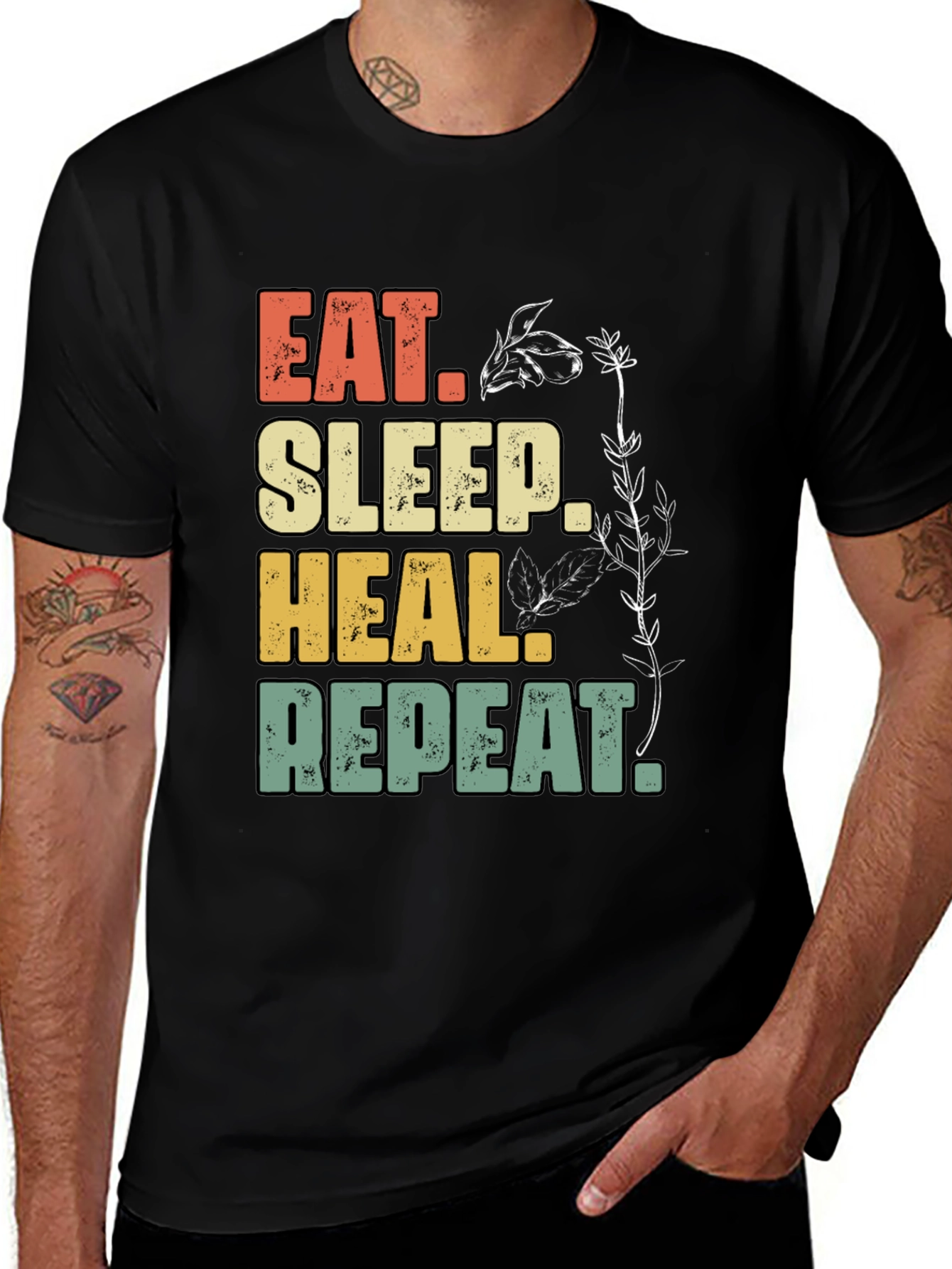 Eat Sleep Heal Repeat Graphic Tee
