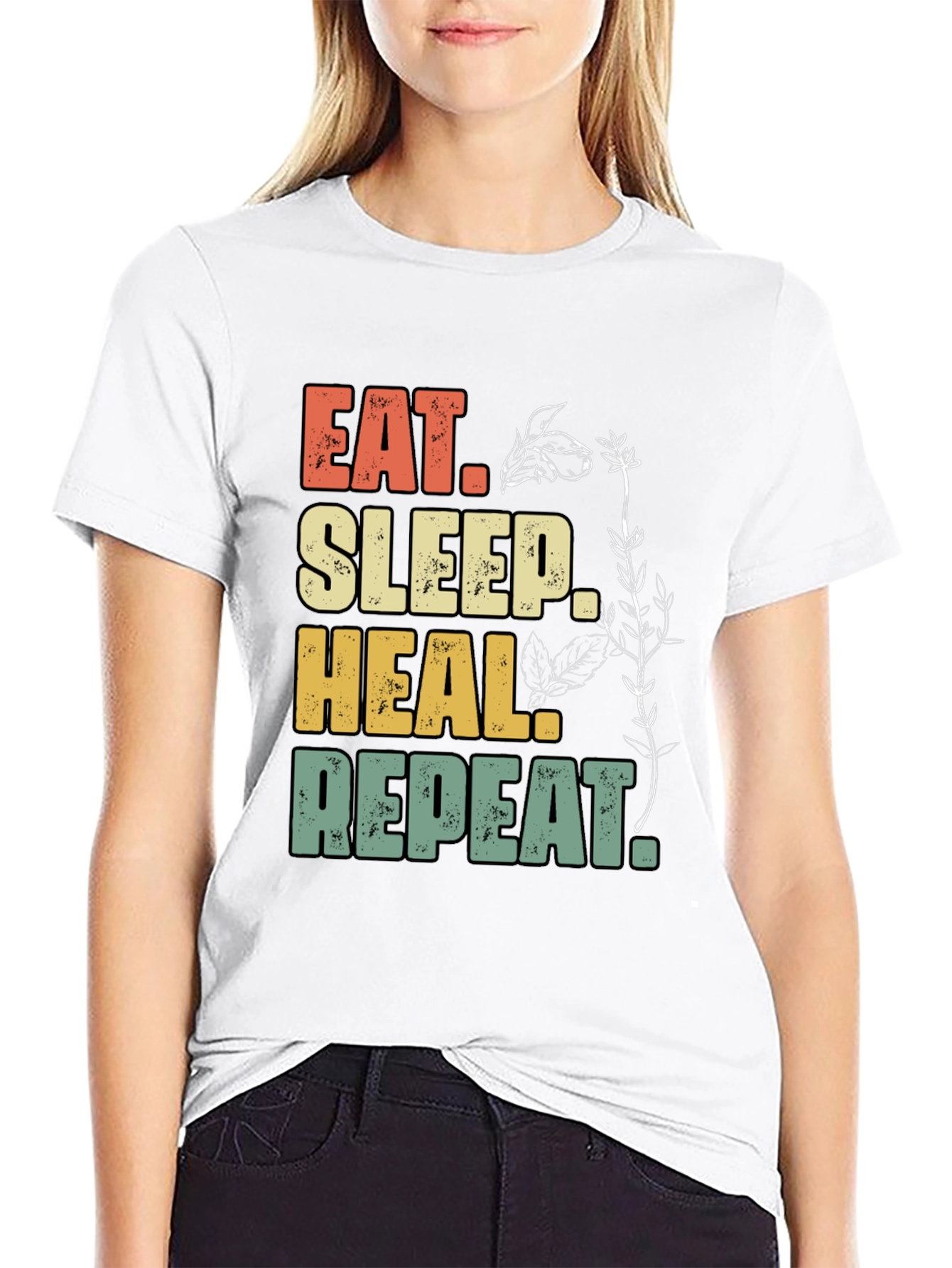 Eat Sleep Heal Repeat Graphic Tee