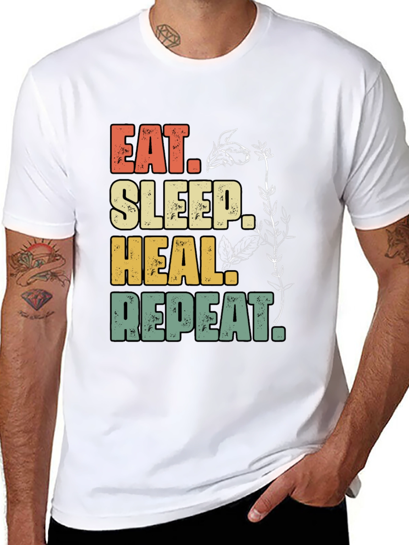 Eat Sleep Heal Repeat Graphic Tee