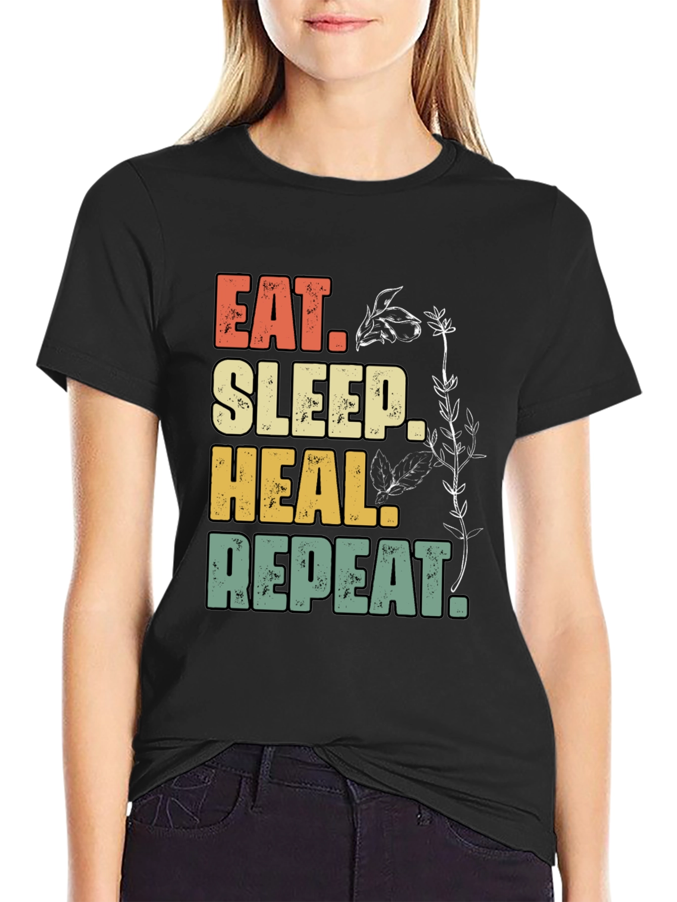 Eat Sleep Heal Repeat Graphic Tee