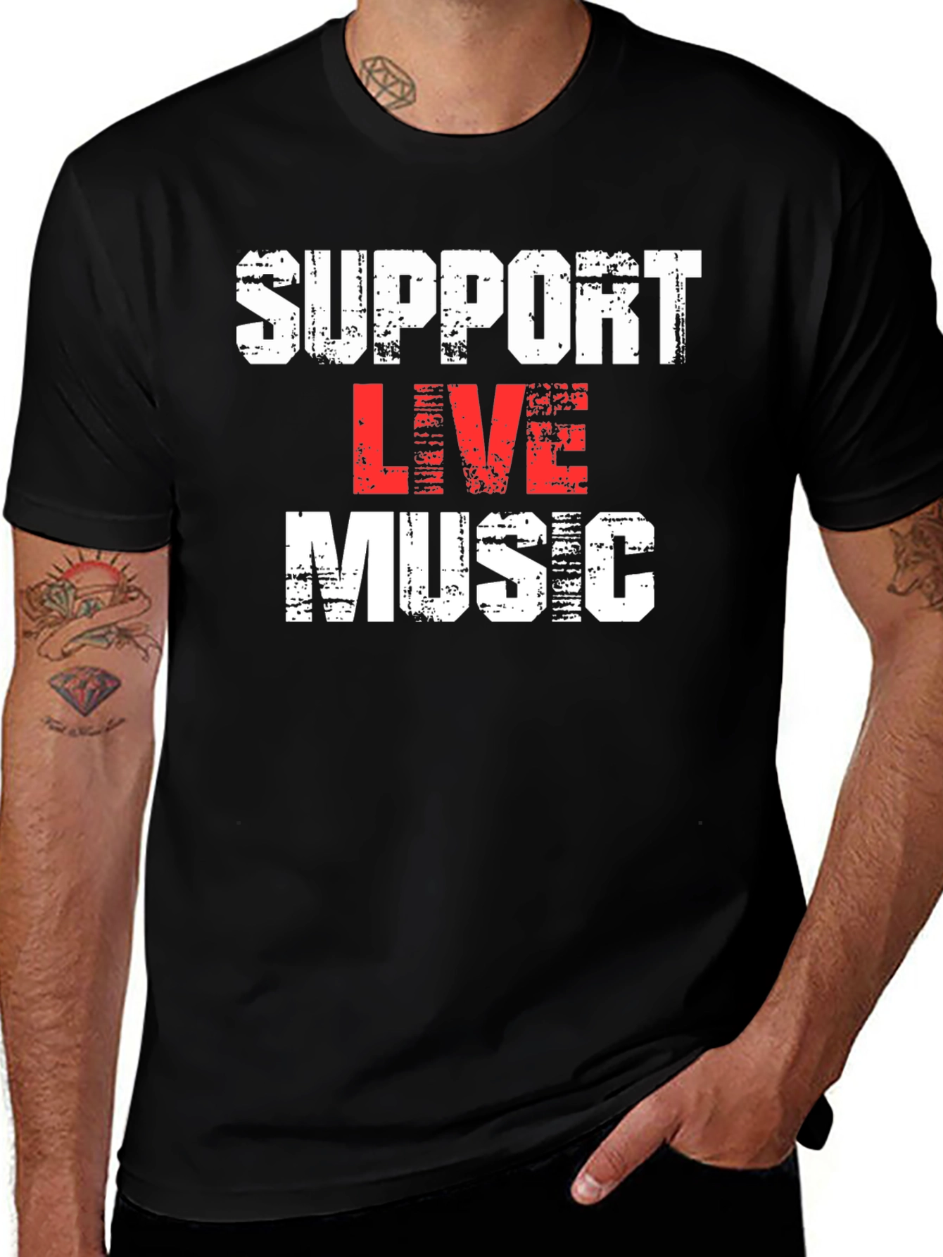Support Live Music Graphic Tee