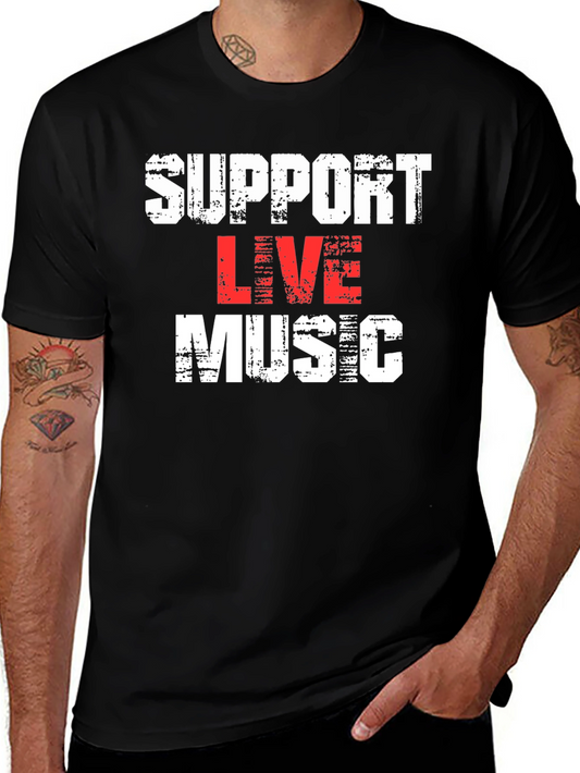 Support Live Music Graphic Tee